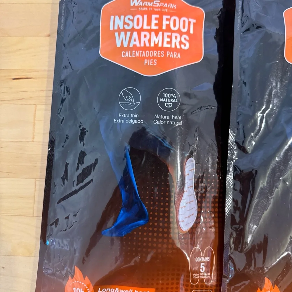 WarmSpark Insole Feet Warmers 5 Pack - 10 Hours Warm Feet Medium (lot of 2=10)